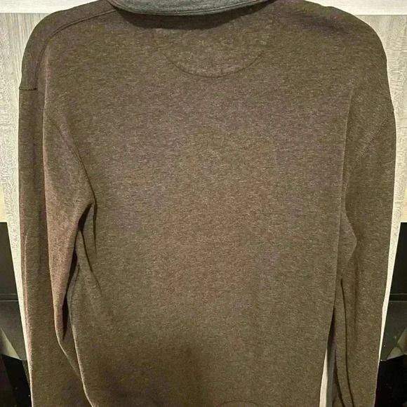 Polo Ralph Lauren Luxury Jersey Quarter Zip Pullover. Small. Brown/ Gray. - Picture 2 of 5